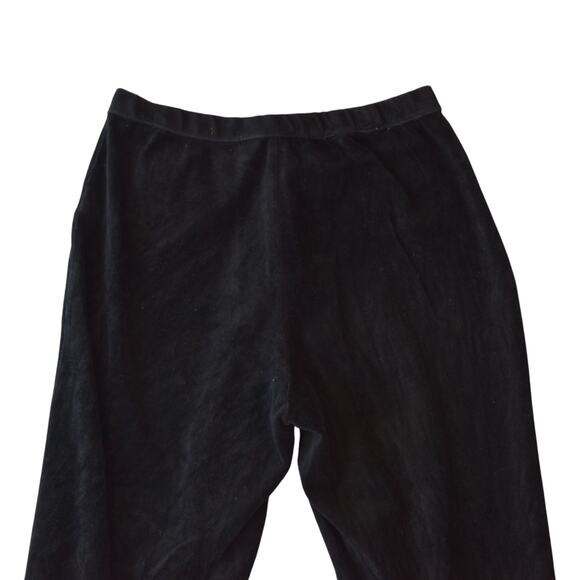 Y2K Style Jamie Sadock Black Velour Pants With Zip Pockets (Size Small) - Picture 6 of 6